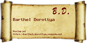 Barthel Dorottya névjegykártya